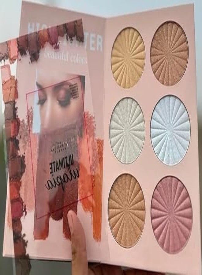 SIXPLUS All-in-One Makeup Book, Foldable Palette, Multi Shades, Contour, Blush, Highlight, Eyeshadow (Black) - Image 5