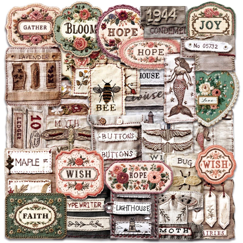 PRSTINCOL 120PCS Retro Border Stickers Pack of 4 Styles, 30 Sheets Each with Texture, Die-Cut Waterproof PET Decals for Scrapbooking Journaling Planners - Image 3