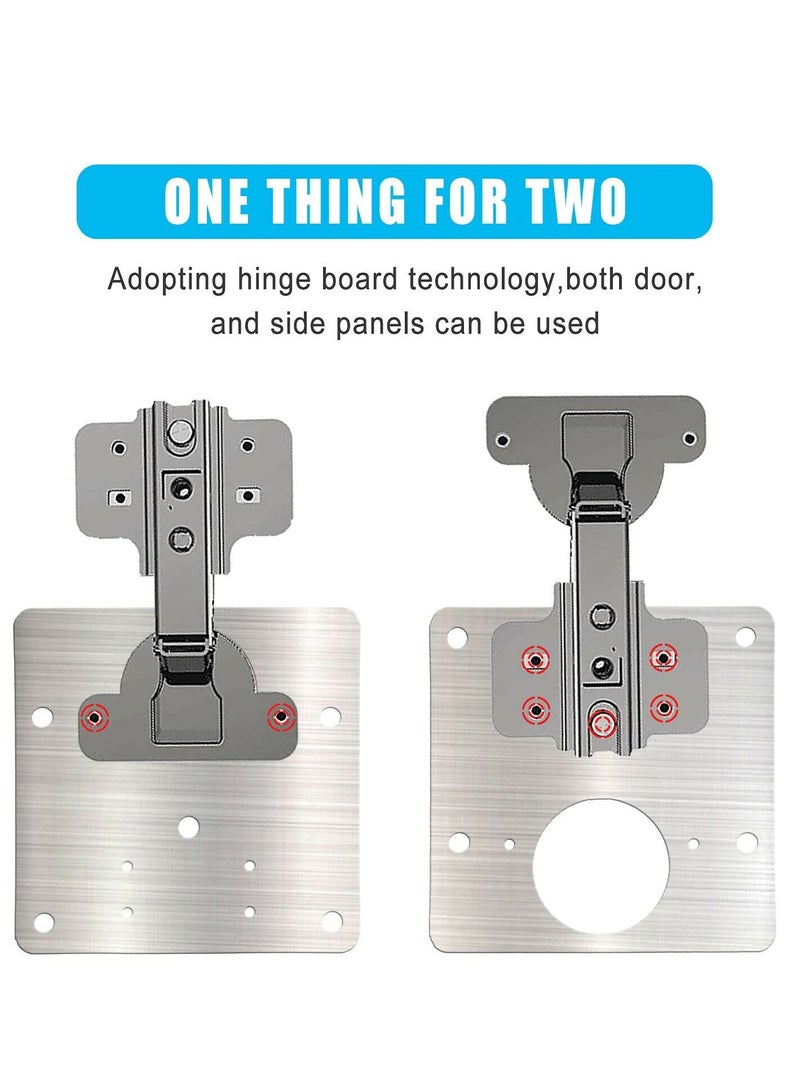 Cabinet Hinge Repair Plate Kit, 2 Pcs Side Plate Repair Piece Bracket door Hinge Fix Cantilever Hinge, Cabinet Hinge Repair Plate for Protecting Wooden, Kitchen  - Image 4