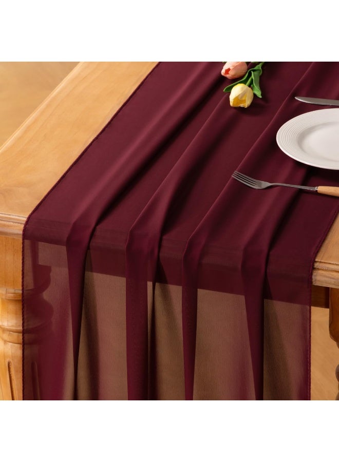 هومستر شيفون الجدول الجاري 29x120 بوصة شاير زفاف الجاري الرومانسية الجدول الريفي الجاري لعيد الفصح عيد الشكر عيد الميلاد ديكورات دش الطفل الأحمر - Image 2