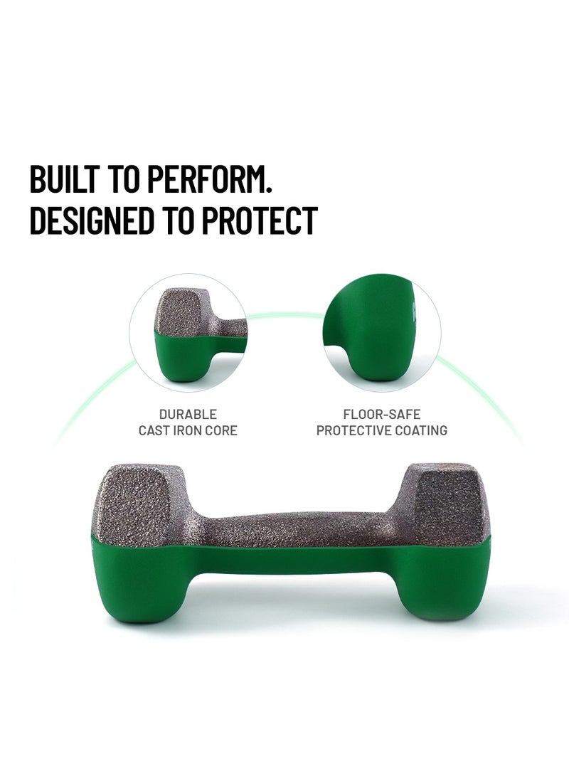 Axox Neoprene Dumbbell Pair 4 Kg For Home Workout & Strength Training Anti-Slip PVC Grip For Men & Women - Image 3