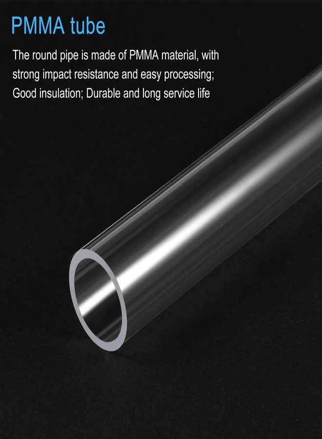 MECCANIXITY Acrylic Pipe Rigid Round Tube Clear 21mm(0.8") ID 25mm(1") OD 305mm(12") for Lamps and Lanterns,Water Cooling System 2pcs - Image 4
