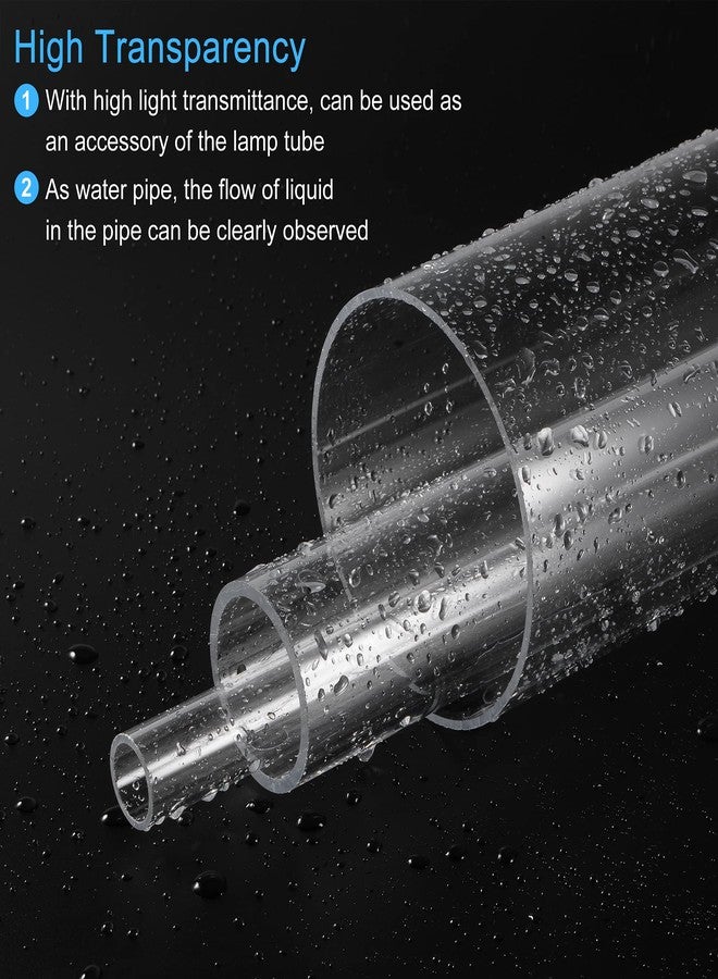 MECCANIXITY Acrylic Pipe Rigid Round Tube Clear 21mm(0.8") ID 25mm(1") OD 305mm(12") for Lamps and Lanterns,Water Cooling System 2pcs - Image 5