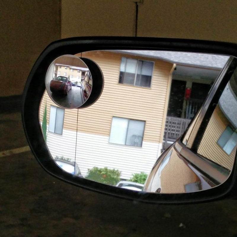 Ampper Upgrade 2" Blind Spot Mirrors - 360 Degree Rotate & Sway Adjustable HD Glass Convex Wide Angle Rear View Car SUV Universal Fit (Pack of 4) - Image 2