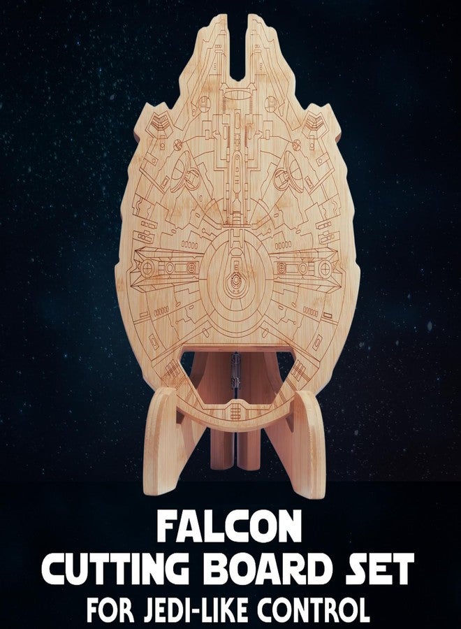 Gute Falcon Cutting Board Set - Lightweight, Durable Kitchen Boards Inspired by Star Wars | Sleek Millennium Falcon Design for Cooking, Meal Prep & Chopping | Non-Porous, Easy to Clean (Set of 2) - Image 3