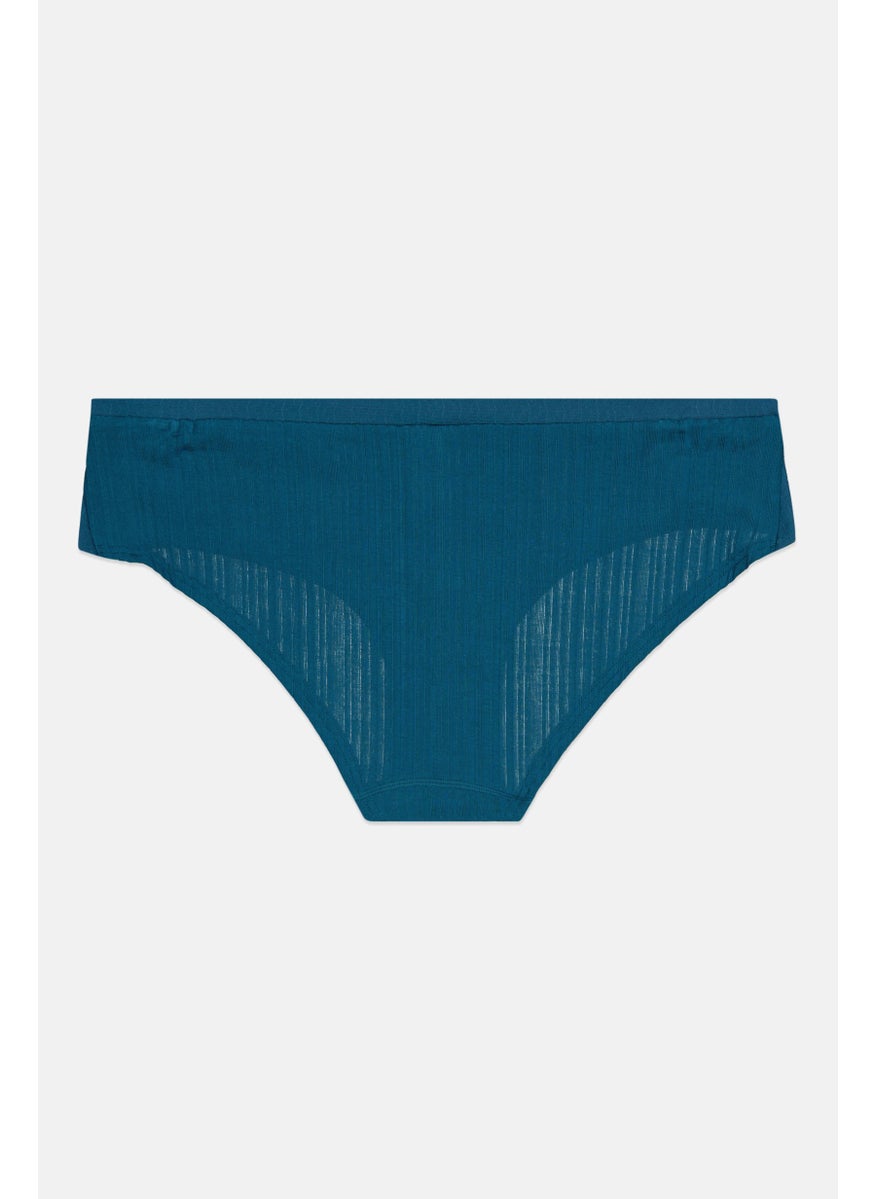TRIUMPH Women Textured Pull On Panties, Teal Blue  - Image 2
