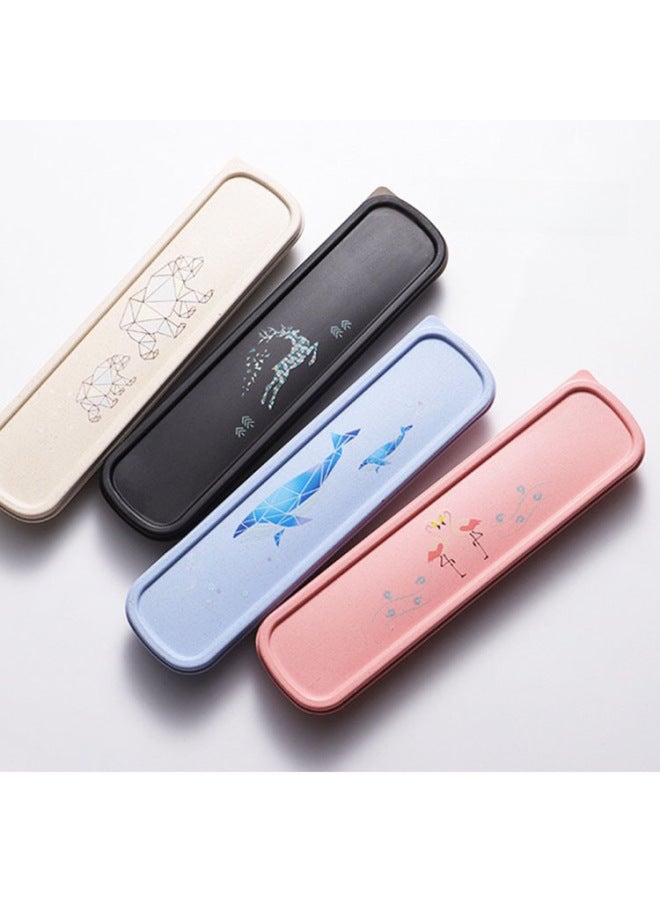 Eco-Friendly Wheat Straw Tableware Set With Straw UV Coating Logo Customization Available For Sustainable Dining Experience-Specifications:small Size Flip Pink  - Image 3