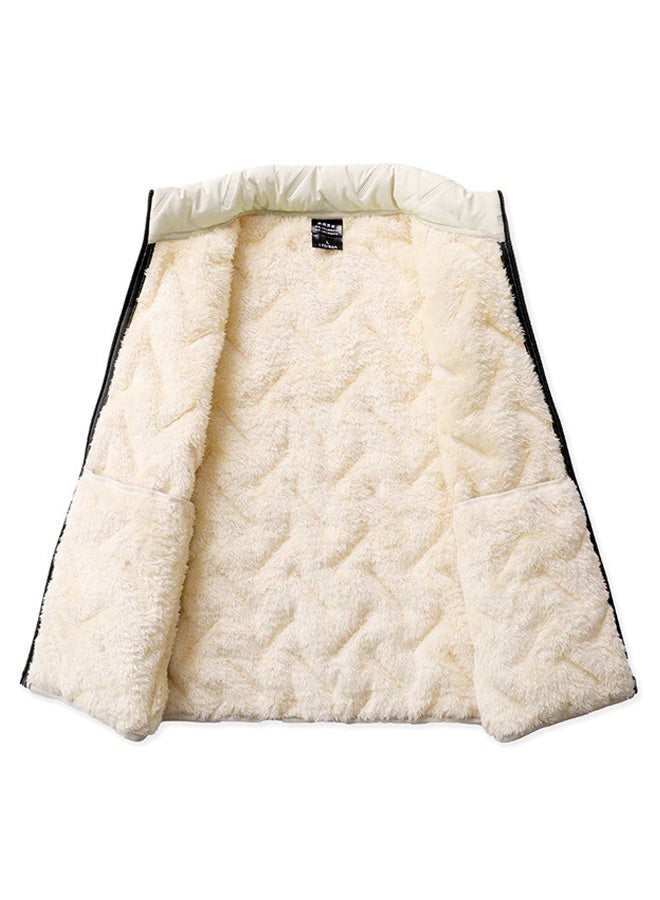 سترة شتوية رجالية دافئة ومبطنة سترة بدون أكمام للخارج مقاومة للبرد مبطنة بطانة فرائية ناعمة خفيفة الوزن مريحة للارتداء في فصل الشتاء - Image 2