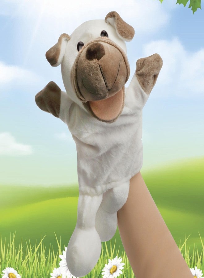Easfan Puppy Hand Puppet Soft Animal Plush Toy with Movable Mouth Interactive Storytelling Cute Dog Toys Creativity and Imagination Christmas Birthday Gifts for Toddlers Kids,12.5'' - Image 1