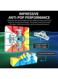 D ETERNAL D ETERNAL MoYu MFJS MeiLong 4 Cube 4x4 High Speed Stickerless Cube Puzzle Game Toy for Kids Boys & Girls  - Image 2
