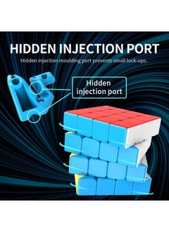 D ETERNAL D ETERNAL MoYu MFJS MeiLong 4 Cube 4x4 High Speed Stickerless Cube Puzzle Game Toy for Kids Boys & Girls  - Image 5