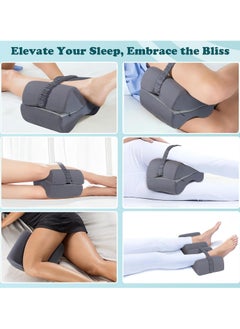 YQbest Knee Pillow,Knee Pillow for Sleeping On Side,with Elastic Strap,Relief from Pressure,2-in-1 Design Knee Support Pillow, for Spine Alignment/Hip/Back & Joint Pain Relief.  - Image 5