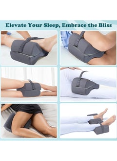YQbest Knee Pillow,Knee Pillow for Sleeping On Side,with Elastic Strap,Relief from Pressure,2-in-1 Design Knee Support Pillow, for Spine Alignment/Hip/Back & Joint Pain Relief.  - Image 2