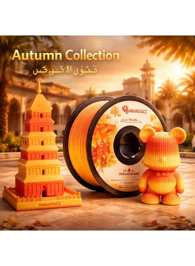 Robotgcc Pla Autumn Orange Yellow Gradient 3D Printer Filament 1.75Mm 1Kg