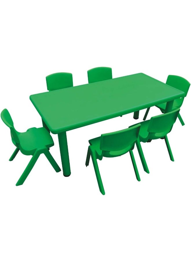 Rainbow Toys - RBW TOYS Rectangular Table - 120 x 60 x 50 cm [Green, RBW TOYS-2704] - Image 1