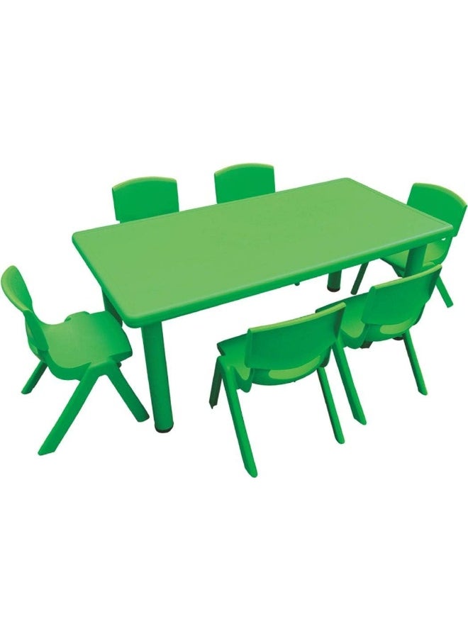 Rainbow Toys - RBW TOYS Rectangular Table - 120 x 60 x 50 cm [Green, RBW TOYS-2704] - Image 1