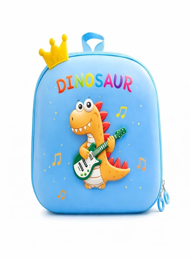 Skoolster3D Dinosaur Rocker Backpack with Crown Design for Kids-School bag with Premium Zip, Adjustable Straps &Spacious Storage -Ideal for Nursery, Kindergarten&Preschool/Return Gifts (Light blue) - Image 1