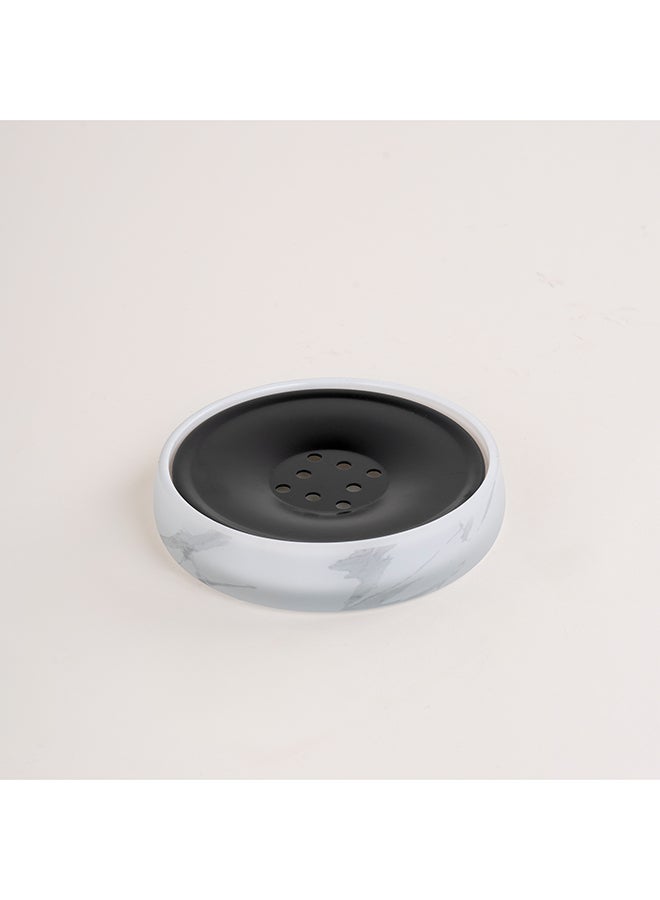 Homez 3 Piece Bath Accessories Set   Glass Metal   Elite Gray - Image 4