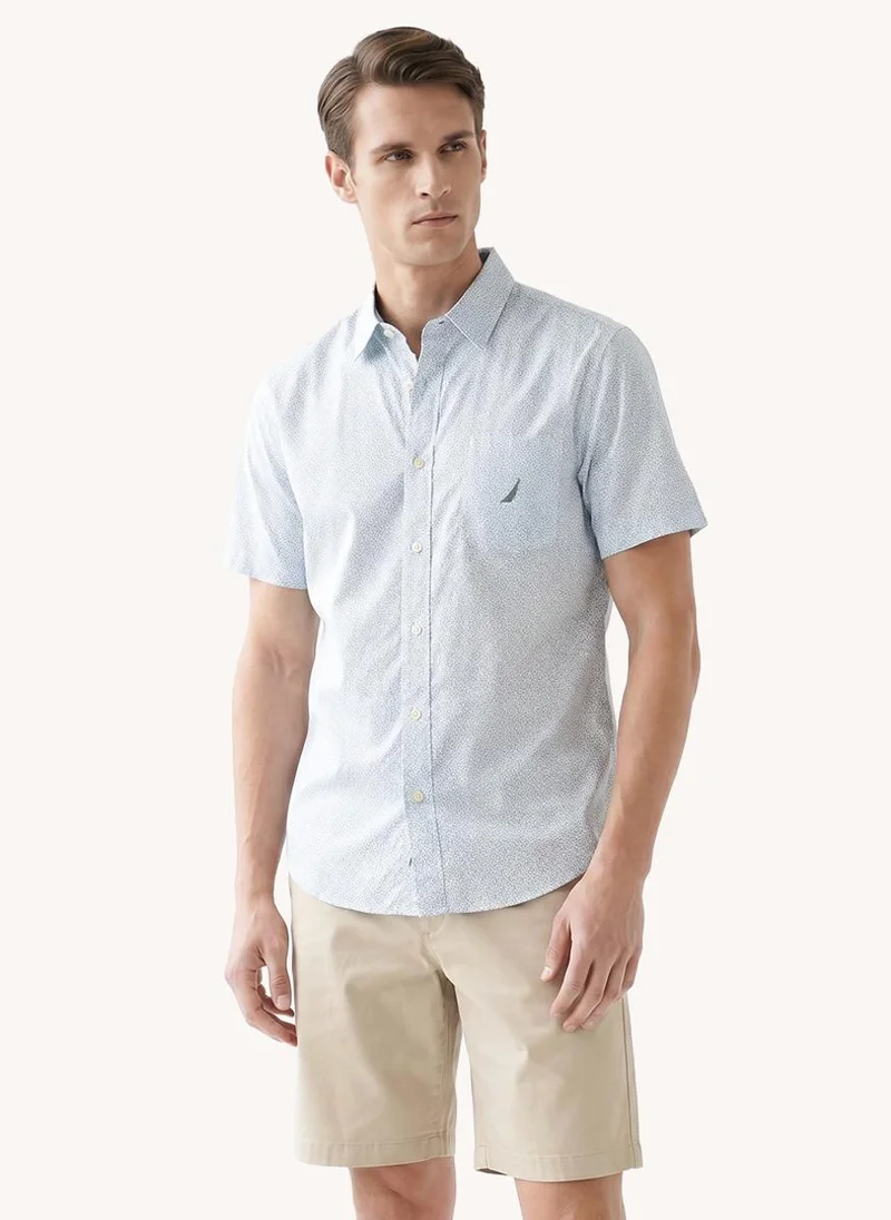 NAUTICA Men's Short Sleeve Tencel Shirt
