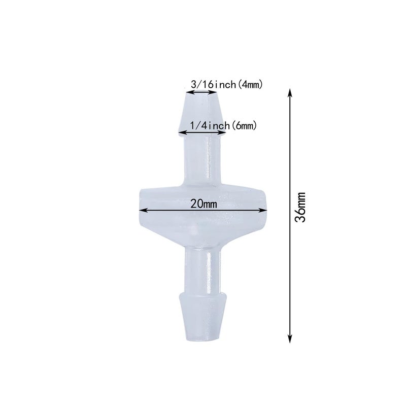 ALEGI 10 Pack 1/4 inch Plastic Check Valve, One Way Barb Hose Inline Non Return For Fuel, Oil, Water, Air (1/4 inch) - Image 2