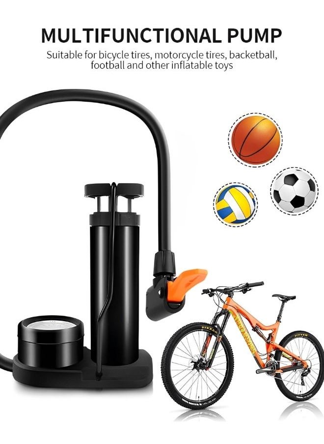 GROIC Bike Pump with Gauge Foot Pump - Portable Bicycle Tire Pump - 160 PSI Bike Air Pump，Multi-function Air Pump for Basketball/Football/Motorcycles/Car  - Image 3