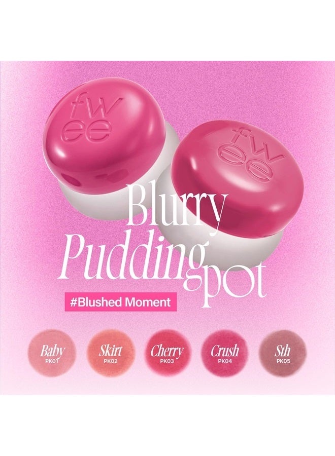 fwee Lip&Cheek Blurry Pudding Pot | Blushed Moment - Skirt | Makeup Blush, Buildable Lightweight, Multi-Use Soft Matte Finish | 5g - Image 2