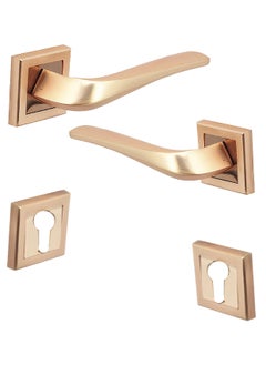 Lozan Heavy Door Handles Pair Golden 