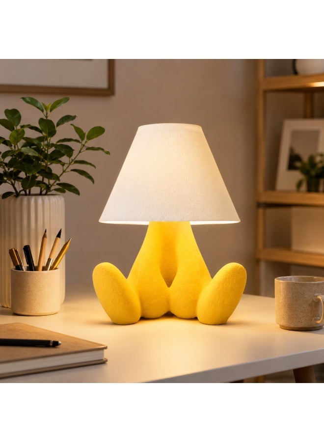 مصباح ديكور ليلي NAYATOPIA Loopy Shy مطبوع ثلاثي الأبعاد USB RGB مقاس 14 سم - أصفر - Image 2