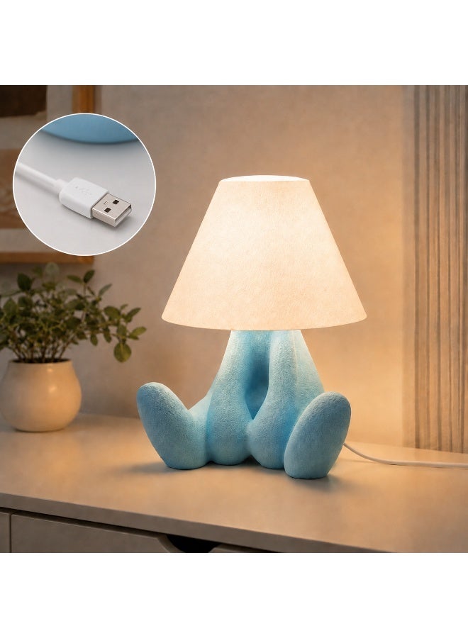 مصباح ديكور ليلي NAYATOPIA Loopy Shy مطبوع ثلاثي الأبعاد USB RGB مقاس 14 سم - أصفر - Image 4