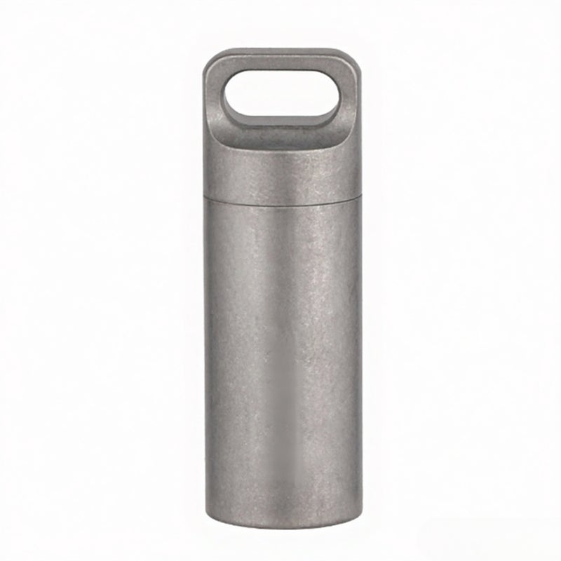 Ti Pill Case Waterproof Mini Pill Holder Pocket Pill Box Container for Outdoor Travel Camping Hiking - Image 1