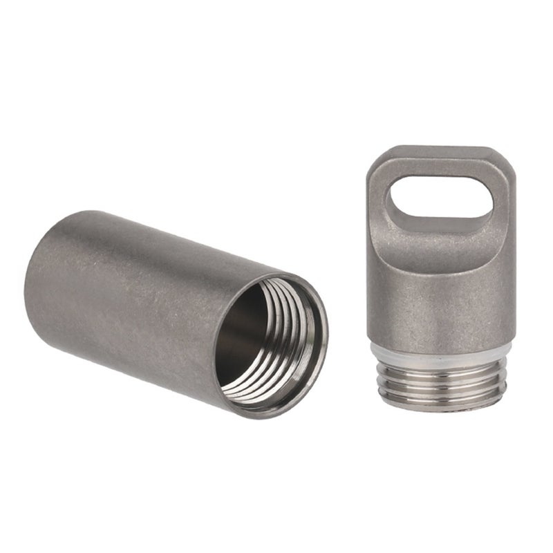 Ti Pill Case Waterproof Mini Pill Holder Pocket Pill Box Container for Outdoor Travel Camping Hiking - Image 2