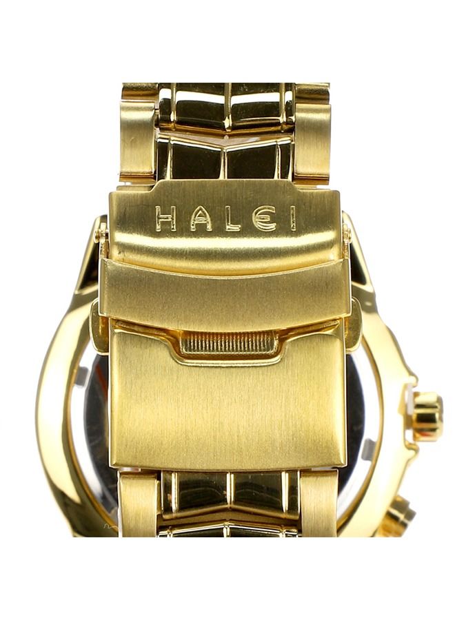 HALEI Men's Business Stainless Steel Waterproof Quartz Wrist Watch - Image 4