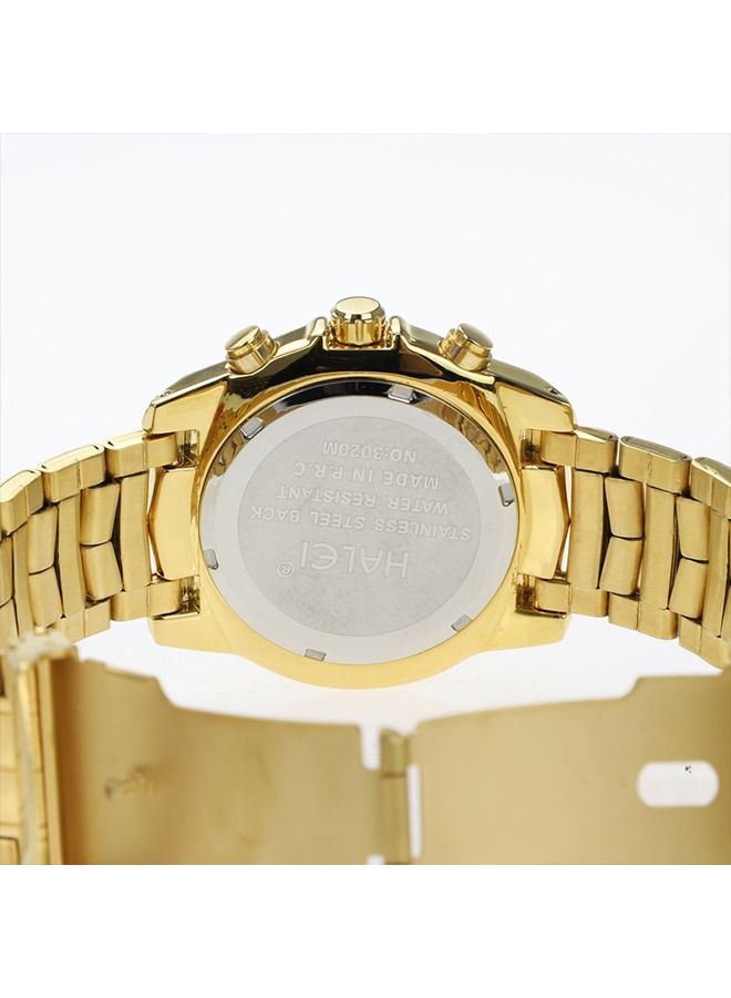 HALEI Men's Business Stainless Steel Waterproof Quartz Wrist Watch - Image 3