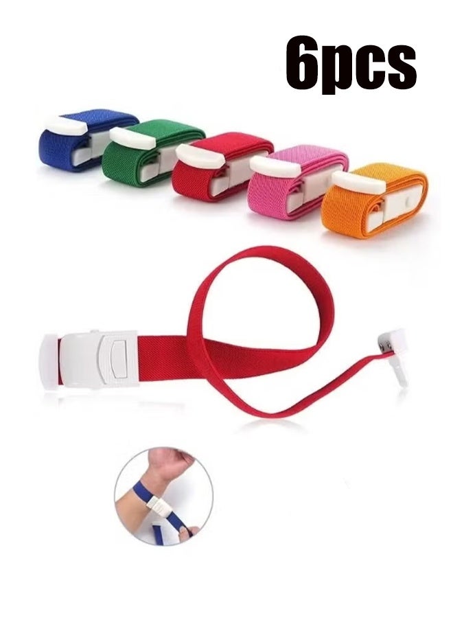 YJ 5 Pcs Adjustable Clasp Tourniquet Bandage, Medical Emergency First Aid Quick Release Elastic Strap Buckle Band, Emergency Tourniquet Buckle Multicolour - Image 1