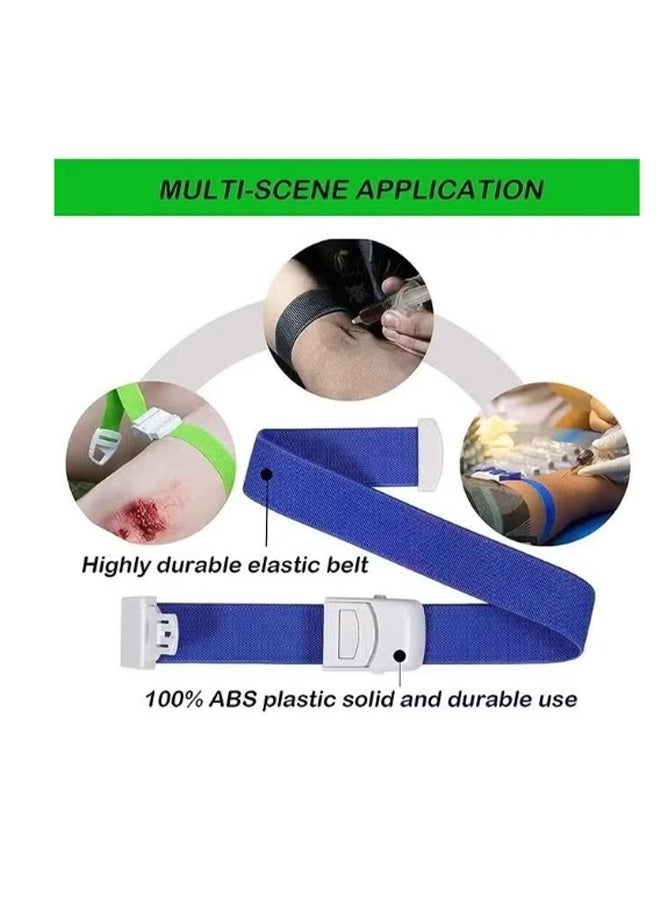 YJ 5 Pcs Adjustable Clasp Tourniquet Bandage, Medical Emergency First Aid Quick Release Elastic Strap Buckle Band, Emergency Tourniquet Buckle Multicolour - Image 5