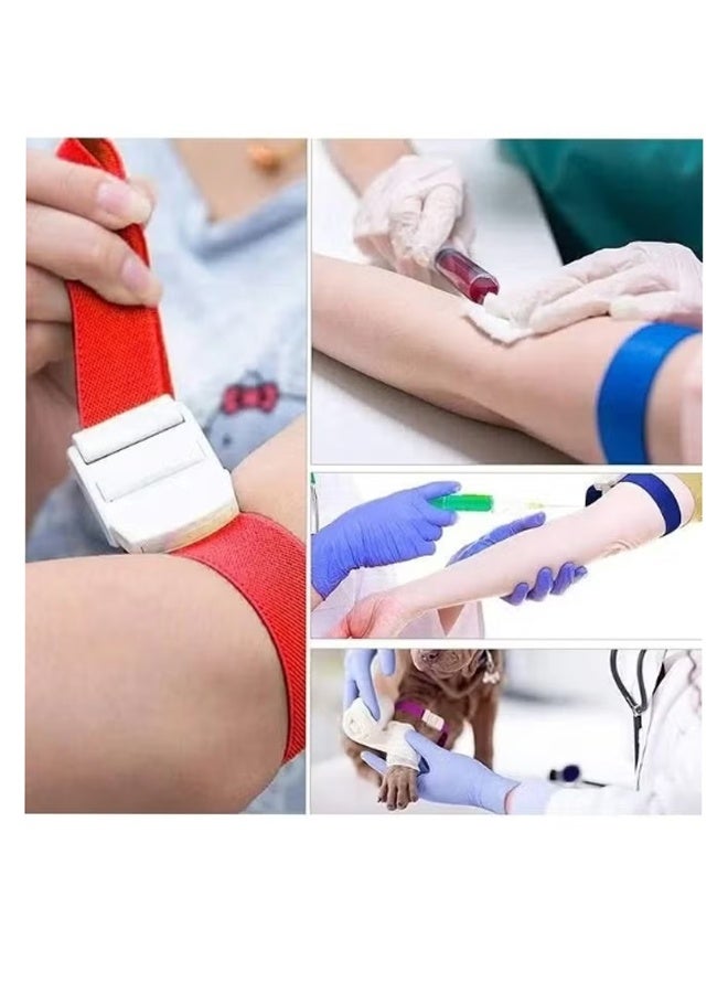 YJ 5 Pcs Adjustable Clasp Tourniquet Bandage, Medical Emergency First Aid Quick Release Elastic Strap Buckle Band, Emergency Tourniquet Buckle Multicolour - Image 4