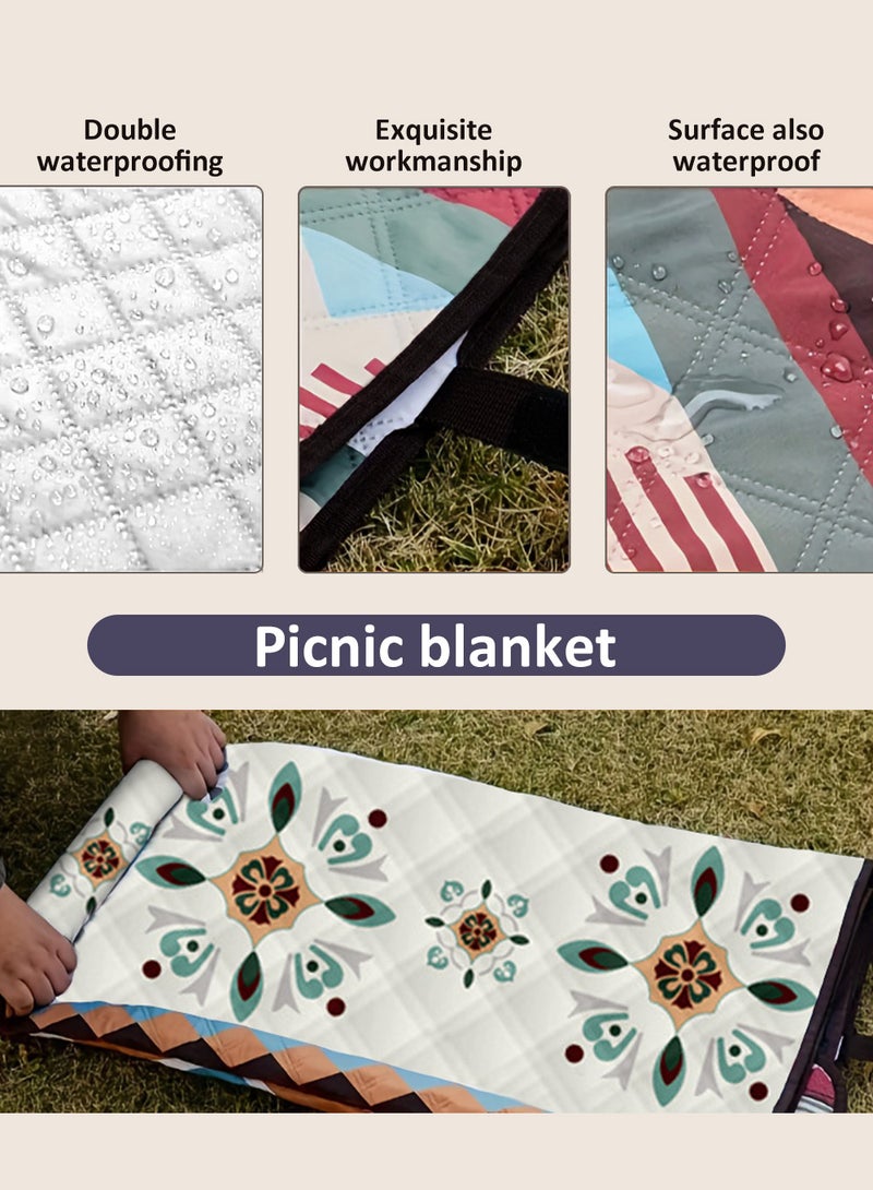 Outdoor Camping Picnic Blanket, Portable Beach Mat, Camping Mat, Beach Mat For Camping, Beach, BBQ Picnic, Hiking, Travel