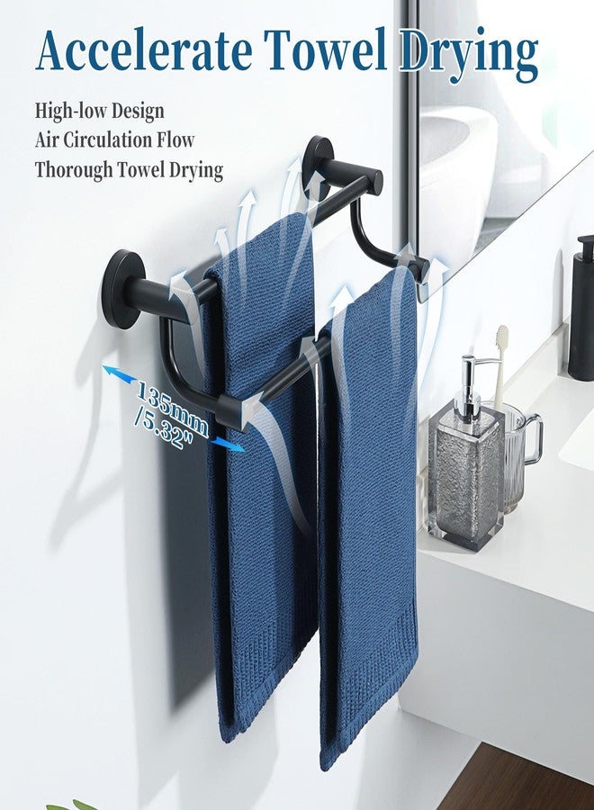 Alise Double Towel Bars,16 Inch Towel Rack for Bathroom, Wall Mount Towel Holder, Quick Drying Towel Hanger SUS304 Stainless Steel Towel Rail, Matte Black, GOY4400-B - Image 4