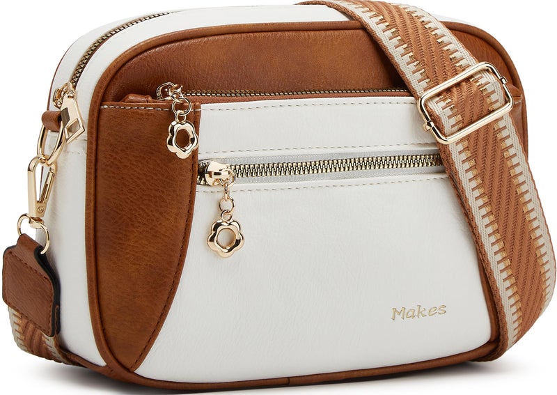 Makes Crossbody Purse for Women Small Crossbody Bags Trendy Vegan Leather with Adjustable Shoulder Strap - Image 1