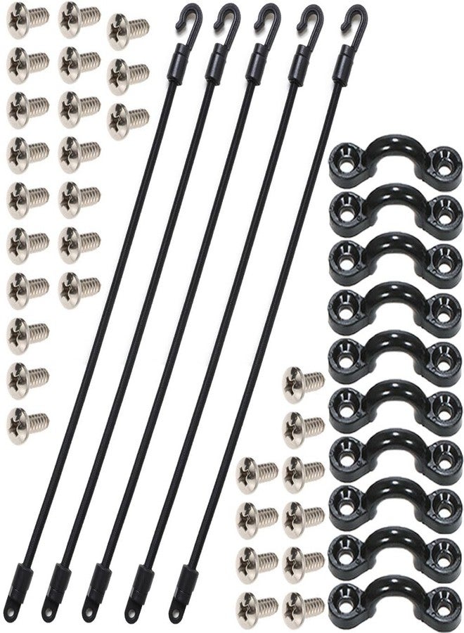 Borogo 5Pieces Rod Tamer Strap Holder Deck Mount Connector Mount Rod Strap Rod With 10Pcs Kayak Pad Eye for Boat Kayak Fishing - Image 2