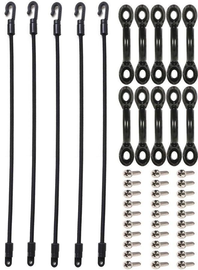 Borogo 5Pieces Rod Tamer Strap Holder Deck Mount Connector Mount Rod Strap Rod With 10Pcs Kayak Pad Eye for Boat Kayak Fishing - Image 1