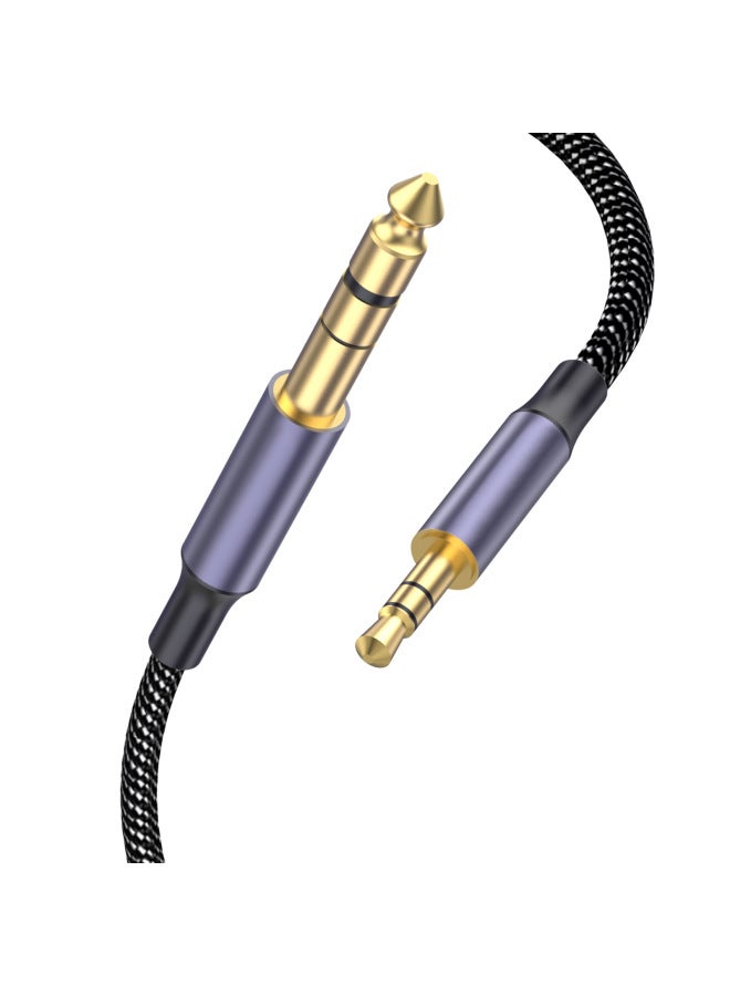 3.5 To 6.5 Audio Line Mobile Phone Notebook Flat Speaker Audio Amplifier Electric Guitar 6.35 Line Outlet-Color:6.35 To 3.5 Public-Length:25cm  - Image 1