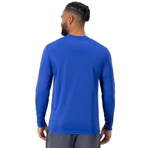 Hanes Sport Men's Long-Sleeve T-Shirt Pack, Cool DRI Moisture-Wicking Performance, UPF 40+ Sun Protection Tee, 2-Pack, Deep Royal - Image 3