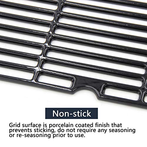 Hongso Porcelain Cast Iron Grill Grates for CharBroil Performance 5 Burners 463347519 463373019, for 4 Burners 463342118 463342119 463347017 463332718 463376217 463376519 463376619 463376419, 3 Packs - Image 5