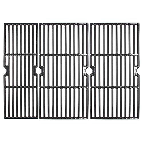 Hongso Porcelain Cast Iron Grill Grates for CharBroil Performance 5 Burners 463347519 463373019, for 4 Burners 463342118 463342119 463347017 463332718 463376217 463376519 463376619 463376419, 3 Packs - Image 1