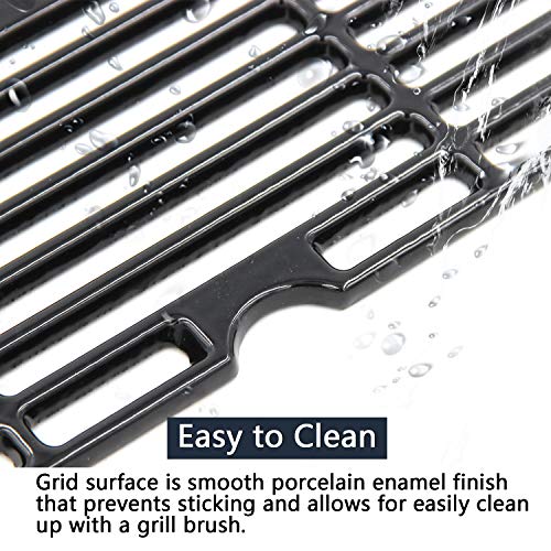 Hongso Porcelain Cast Iron Grill Grates for CharBroil Performance 5 Burners 463347519 463373019, for 4 Burners 463342118 463342119 463347017 463332718 463376217 463376519 463376619 463376419, 3 Packs - Image 4