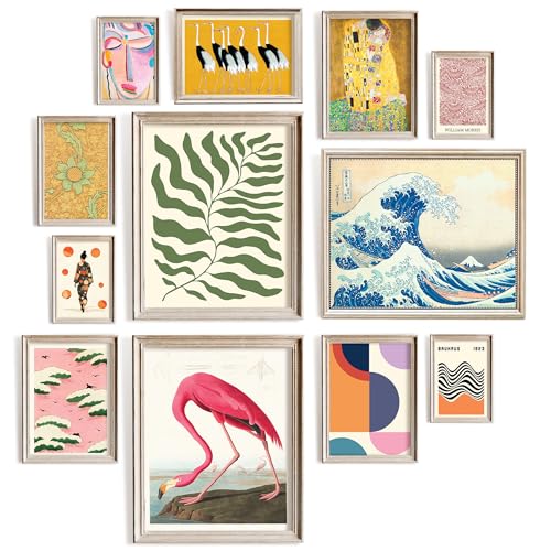 97 Decor Artsy Eclectic Wall Art Boho Maximalist Trendy Gallery Wall Art Famous Artist Posters Colorful Japanese Wall Decor Aesthetic Pictures for Home Bedroom Unframed - Image 1