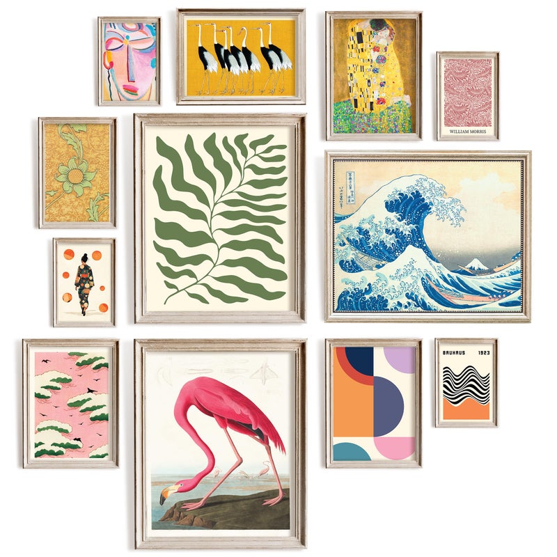 97 Decor Artsy Eclectic Wall Art Boho Maximalist Trendy Gallery Wall Art Famous Artist Posters Colorful Japanese Wall Decor Aesthetic Pictures for Home Bedroom Unframed - Image 2