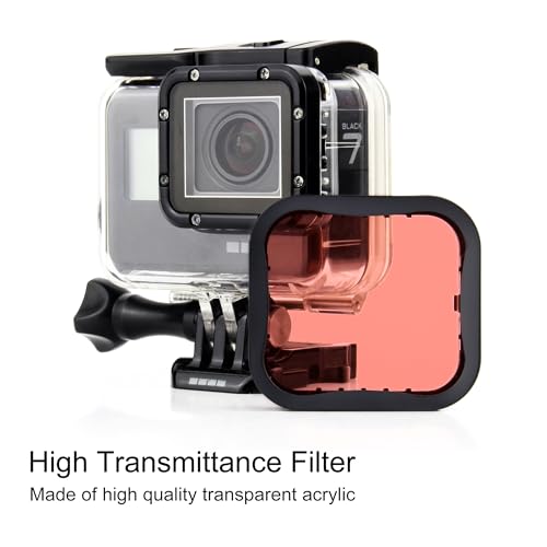 GEPULY 3-Pack Dive Filter (Red, Light Red, Magenta) for GoPro Hero 5 6 7 Black Hero(2018) Super Suit Housing - Color Correction in Scuba Diving, Snorkeling and Underwater Photos and Videos - Image 2