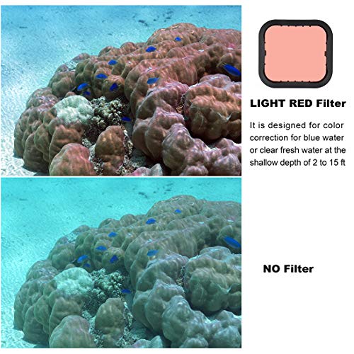 GEPULY 3-Pack Dive Filter (Red, Light Red, Magenta) for GoPro Hero 5 6 7 Black Hero(2018) Super Suit Housing - Color Correction in Scuba Diving, Snorkeling and Underwater Photos and Videos - Image 5